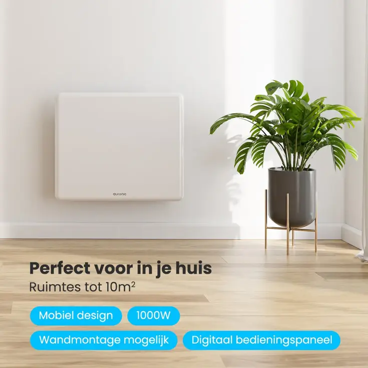 Convectorkachel – 1000 Watt – Wit