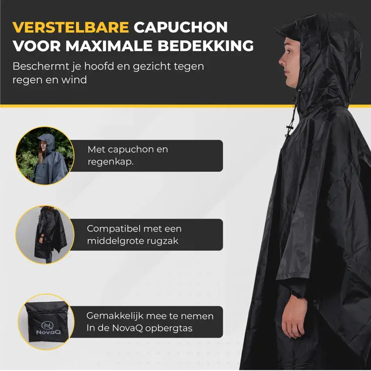 Regenponcho voor Fietsen en Wandelen