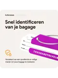 Aluminium Bagagelabel – 2 stuks – Paars