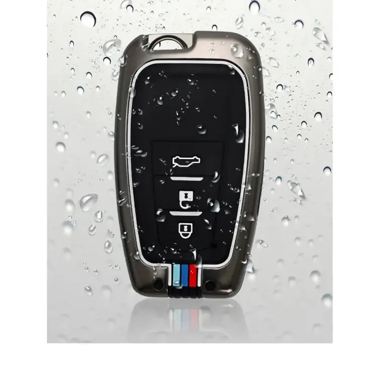 Metalen Sleutelhoesje voor Toyota grijs B3A