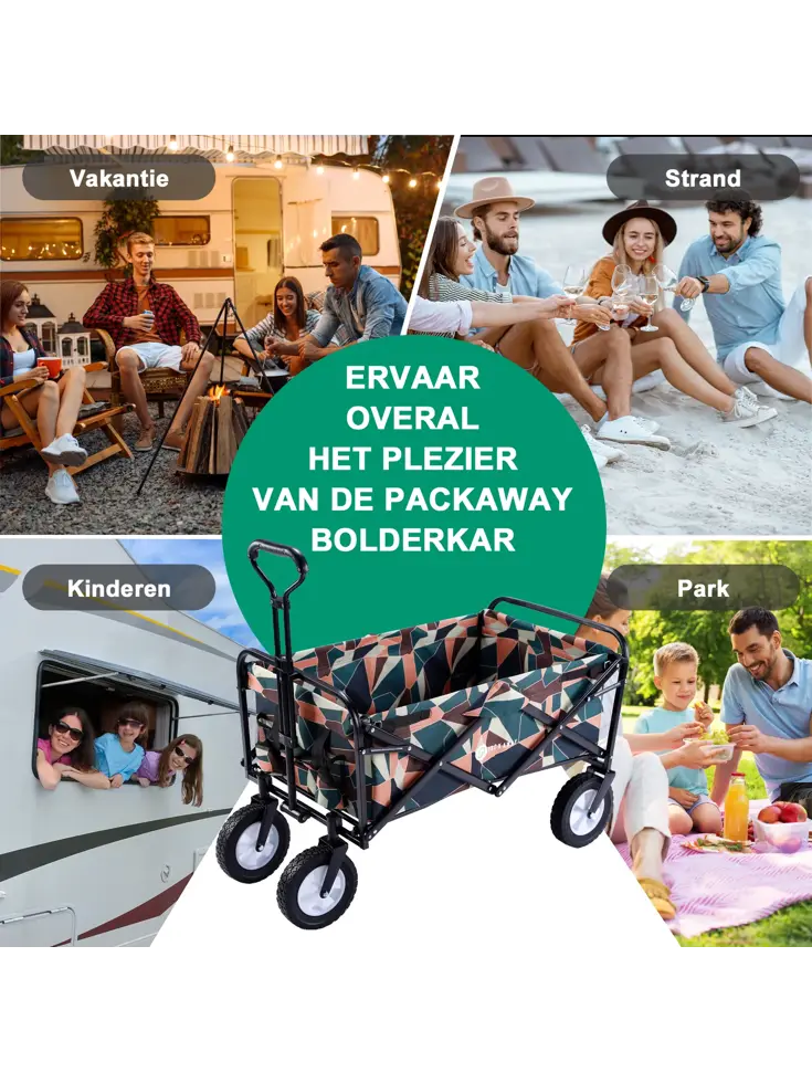 Packaway Opvouwbare Bolderkar 70KG – Abstract