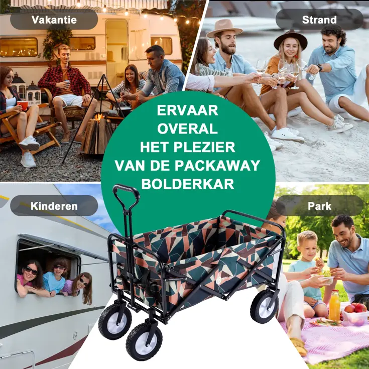 Packaway Opvouwbare Bolderkar 70KG – Abstract