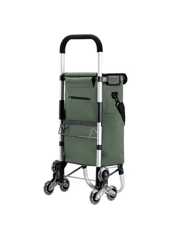 40L boodschappentrolley met trapwielen