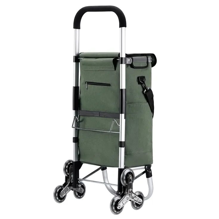 40L boodschappentrolley met trapwielen