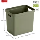 Sigma home - Opbergbox - 25L groen - 4-delig