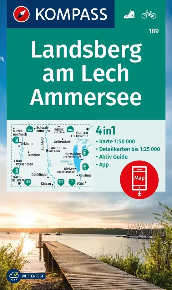 Wandelkaart WK189 Landsberg am Lech