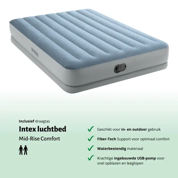 Luchtbed - Intex - 2P - 152x203 + Pomp