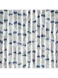 Chenille Streep grijs/blauw 56x185