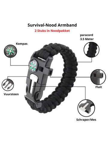 Noodpakket XXL-Noodradio, Kooktoestel & Powerbank