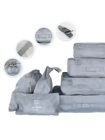 Koffer organizer - Set van 7 stuks Grijs