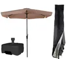 Parasol Ecru + Verrijdbare Voet en Hoes