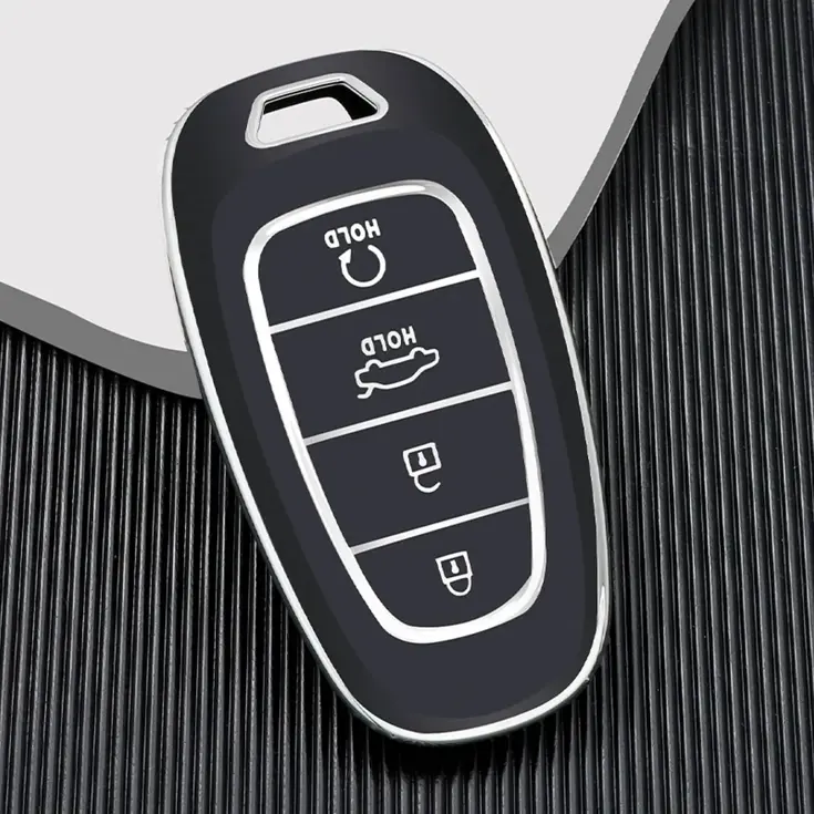 TPU Sleutelhoesje voor Hyundai zwart E4
