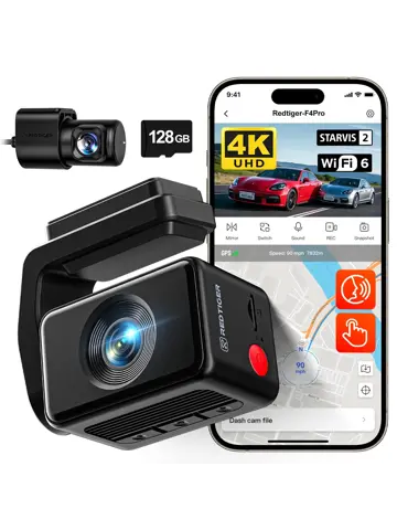 F4 Pro 2CH 4K Touch Wifi GPS 128gb dashcam
