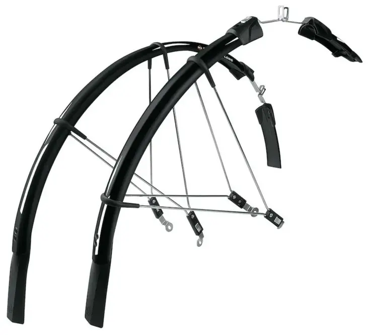 Spatbordset 28 Raceblade Long 25Mm Zwart