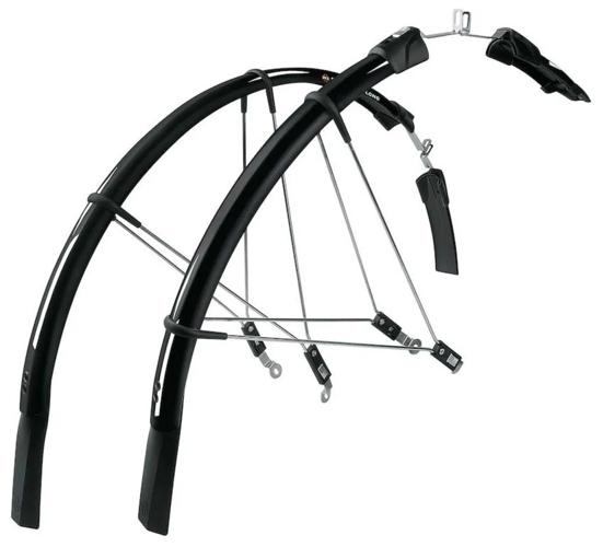 Spatbordset 28 Raceblade Long 25Mm Zwart