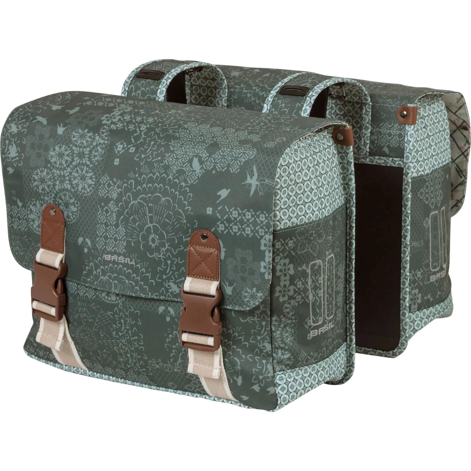 Basil  fietstas dubbel Boheme forest green 35L  Groen