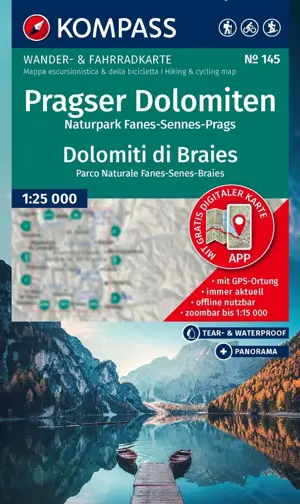 Wandelkaart WK145 Pragser Dolomiten