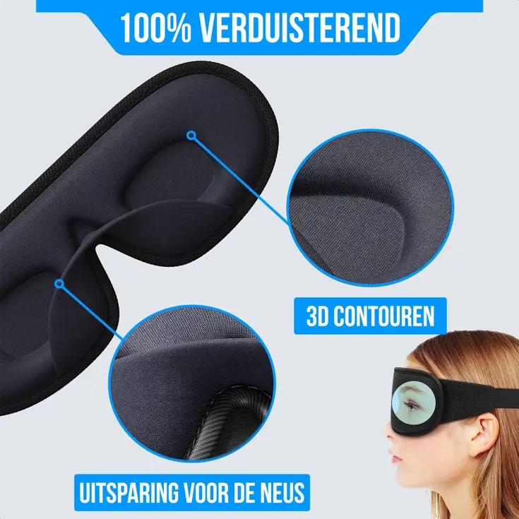 Strex Luxe Slaapmasker - 3D Ergonomisch