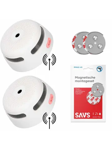 XS01-W Draadloos koppelbare rookmelder 2-pack