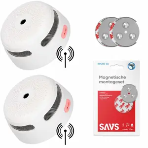 XS01-W Draadloos koppelbare rookmelder 2-pack