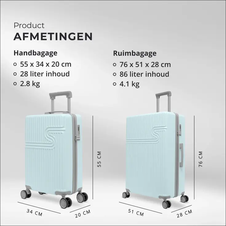 Kofferset 2-delig  55/76 cm - 114L