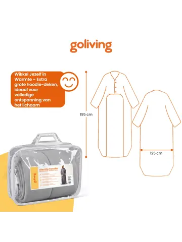 Elektrische deken met Mouwen - 195x125cm