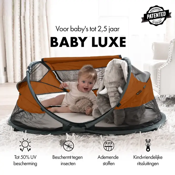 Baby luxe campingbedje - Zelfopblaasbare matras