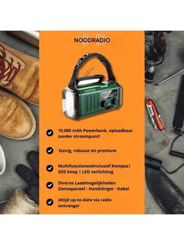Noodradio® Solar Powerbank 10.000 mAh