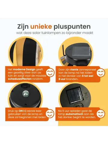 Solar Tafellamp Nova – 2 Stuks - LED