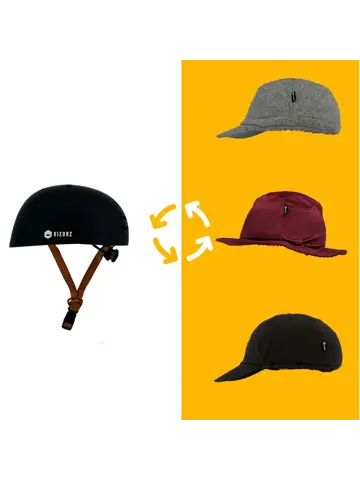 Vizorz SwitchCap fietshelm - Cap Grey