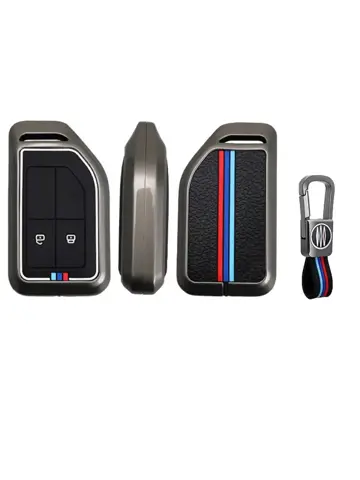 Metalen Sleutelhoesje voor Volvo grijs VOLVO-TRUCK