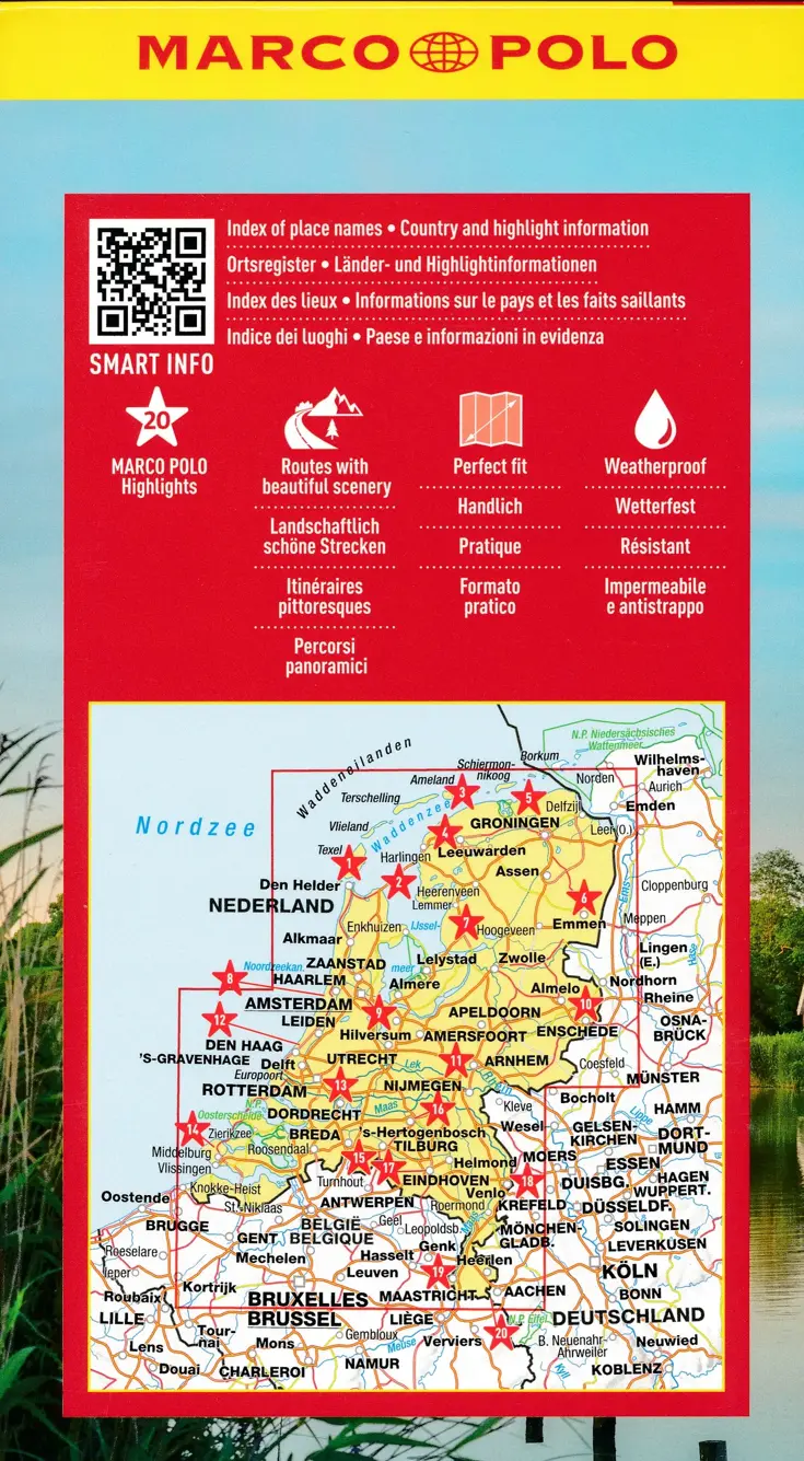 Wegenkaart Nederland 1:275.000