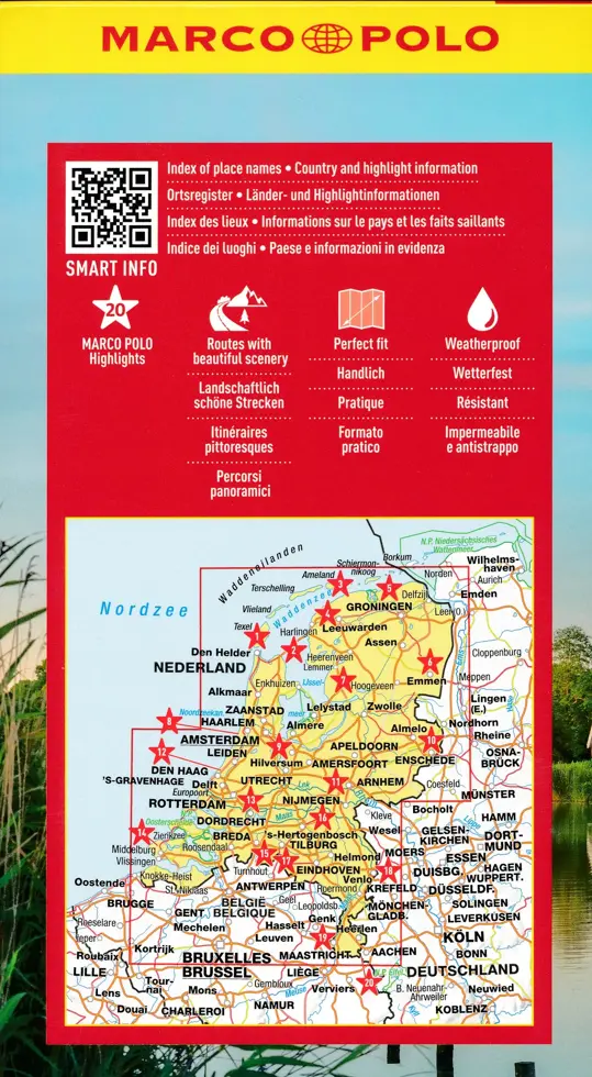 Wegenkaart Nederland 1:275.000