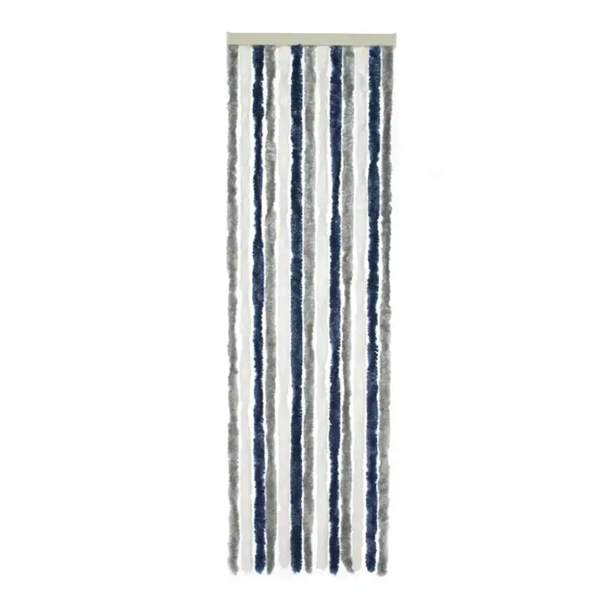Travellife Chenille grijs/wit/blauw 56x185cm