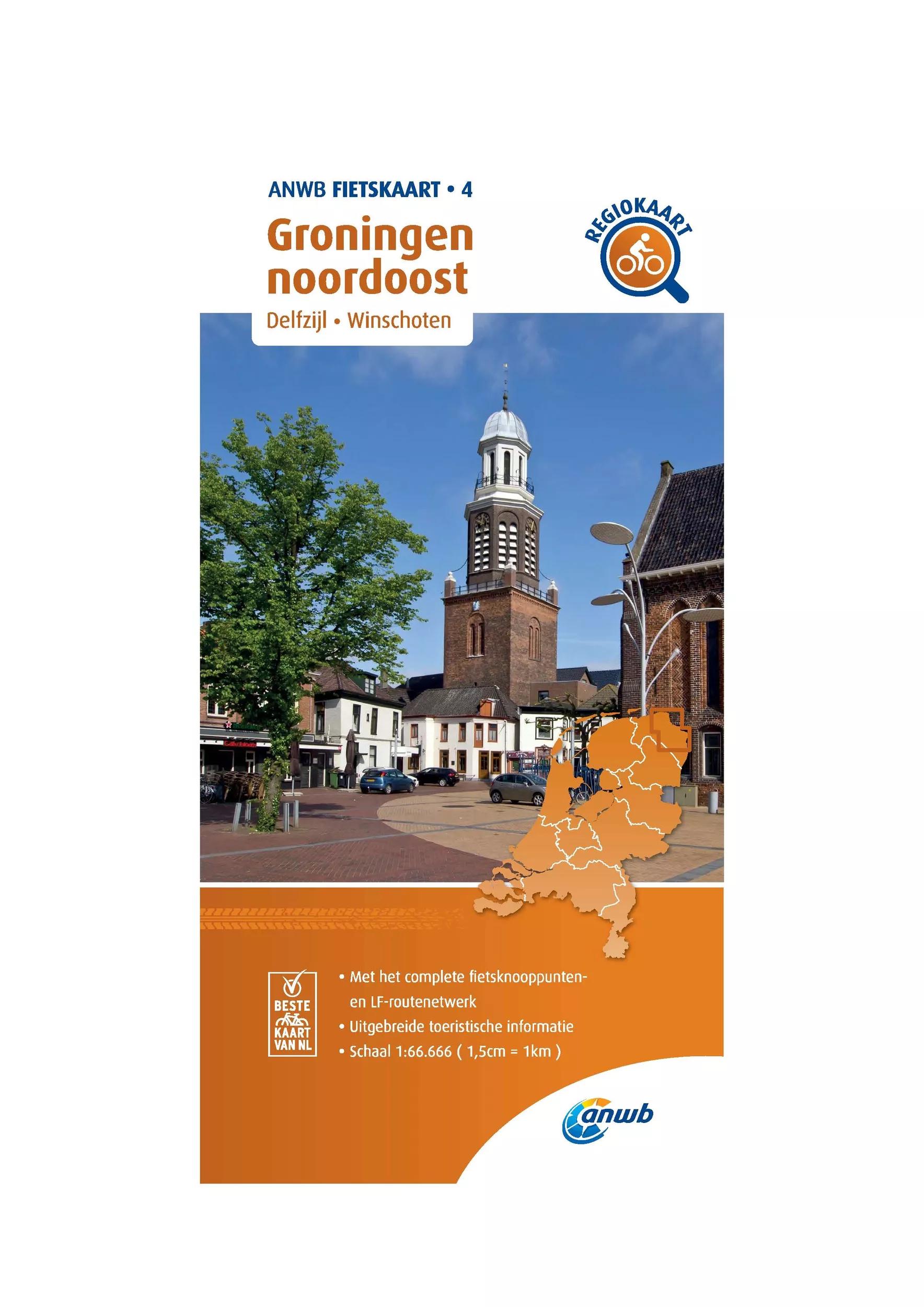 ANWB  Fietskaart 4  Groningen Noordoost main product image