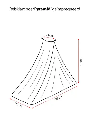 Travelnet reisklamboe PYRAMID I geïmpregneerd