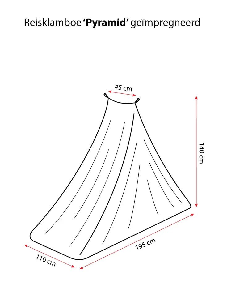 Travelnet reisklamboe PYRAMID I geïmpregneerd