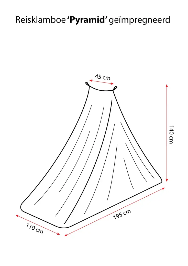 Travelnet reisklamboe PYRAMID I geïmpregneerd