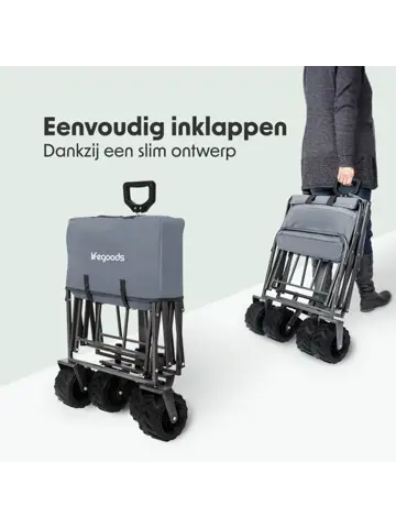 LifeGoods Bolderkar - 80KG - 94L