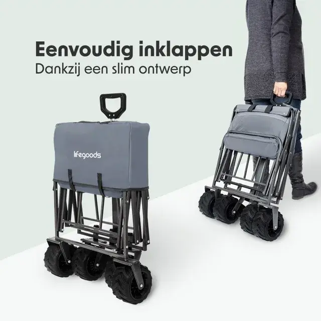 LifeGoods Bolderkar - 80KG - 94L
