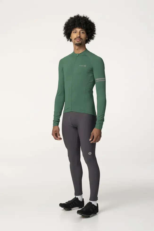 Solid Fietsshirt Lange Mouwen Performance  Heren