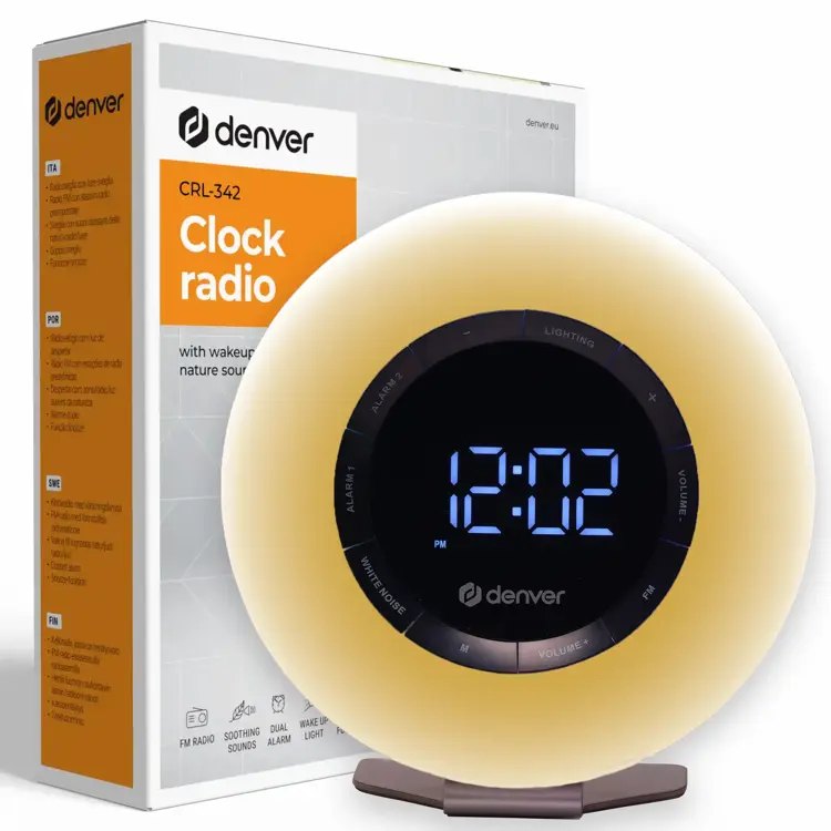 Wekker FM-radio Wakeuplight Snoozefunctie