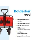 Bolderkar - Opvouwbaar -  80 KG