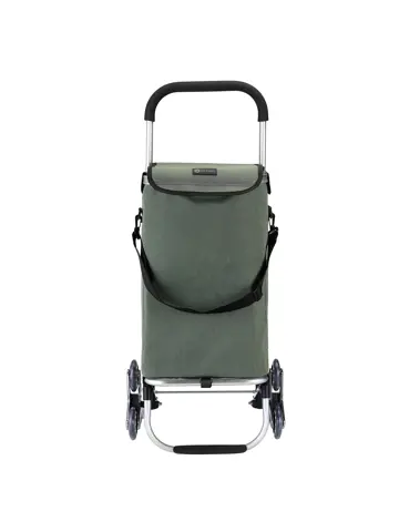 40L boodschappentrolley met trapwielen