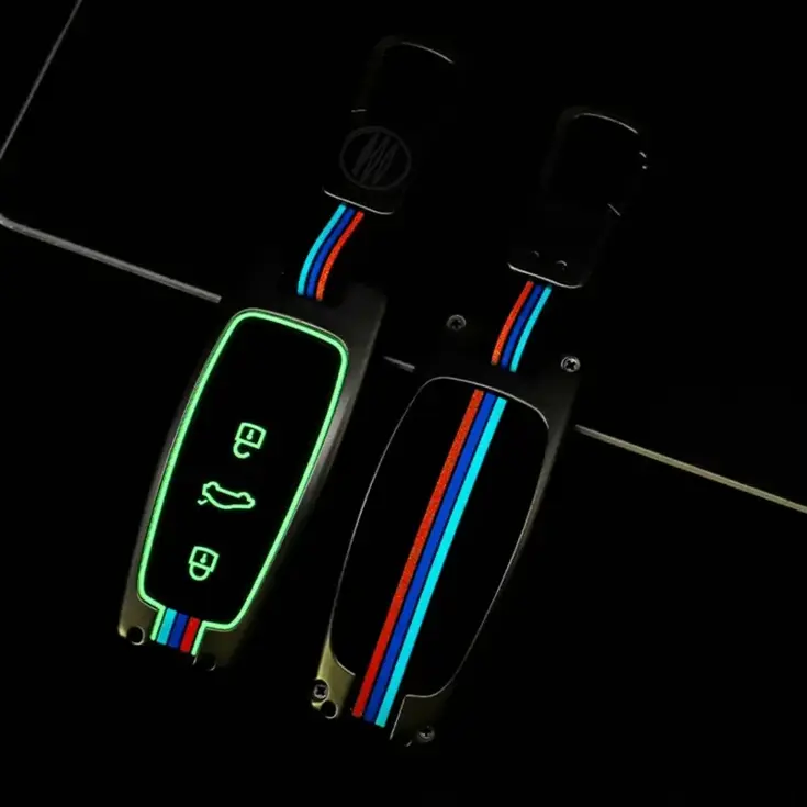 Metalen Sleutelhoesje voor Audi grijs D3
