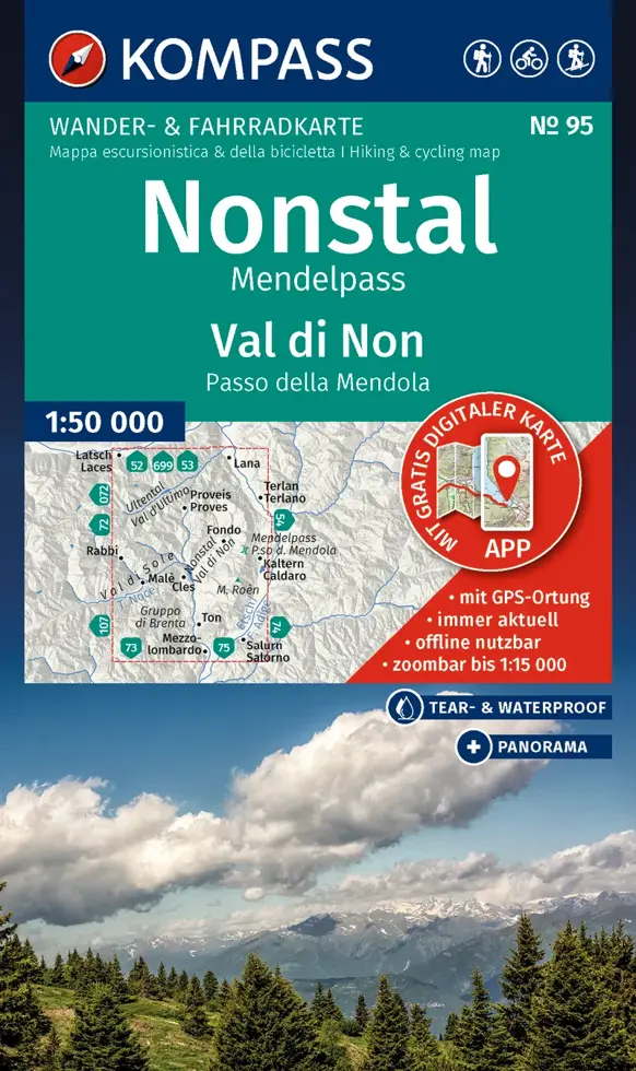 Wandelkaart WK95 Val di Non - Nonstal