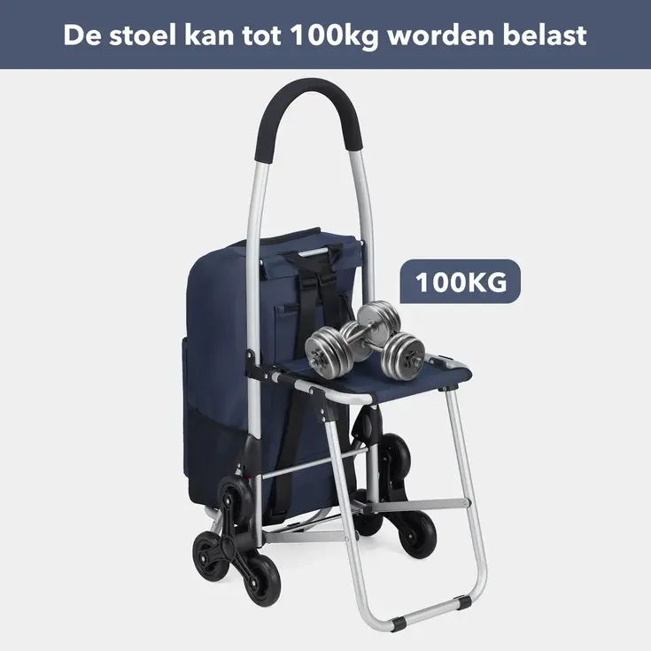 Boodschappentrolley 35L - Trapwielen