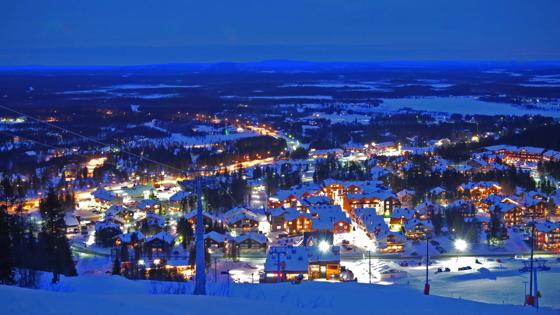 finland _fins-lapland_levi-bij-avond