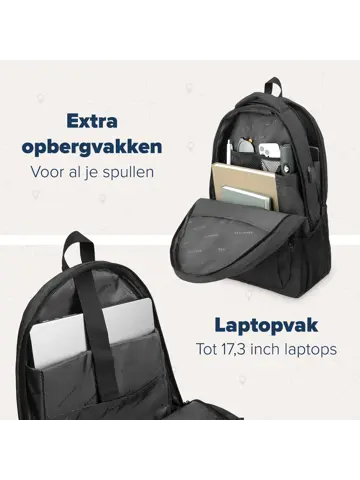 Rugtas – 36L – 17 Inch – Antraciet