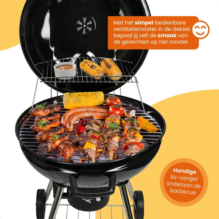 Houtskool Barbecue - Inclusief Accessoires - Ø54cm